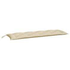 Vidaxl Blazina za vrtno klop bež 150x50x7 cm oxford tkanina