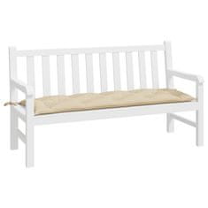 Vidaxl Blazina za vrtno klop bež 150x50x7 cm oxford tkanina