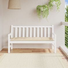 Vidaxl Blazina za vrtno klop bež 150x50x7 cm oxford tkanina