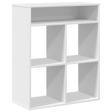 Vidaxl Knjižna omara bela 66x31x80 cm inženirski les