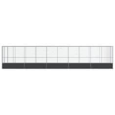 Vidaxl Voliera s podaljškom srebrna 1042,5x107x212 cm jeklo