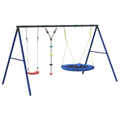 Vidaxl Zunanji komplet gugalnica, gugalnica z diski, gugalnica gnezdo
