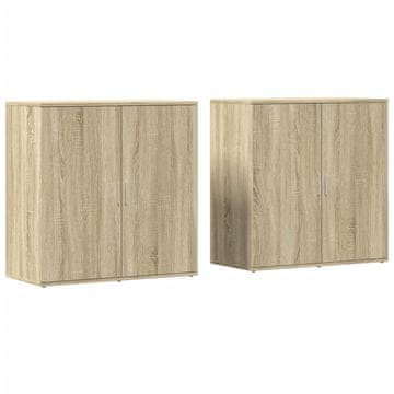 Vidaxl Komoda 2 kosa sonoma hrast 79x38x80 cm inženirski les