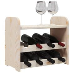 Vidaxl Stojalo za vino z zgornjo ploščo 43x25x37 cm trdna borovina