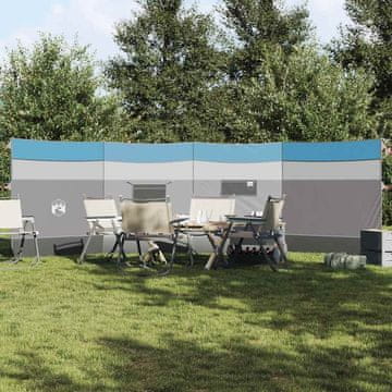 Vidaxl vidaXL Kamperska vetrovna zaščita modra 510 x 153 cm vodoodporna