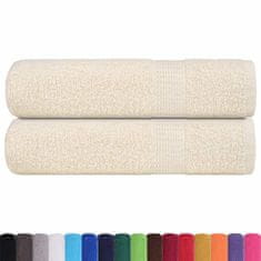 Vidaxl Brisače za tuširanje 2 kos krem 70x140 cm 360 g/m² 100% bombaž