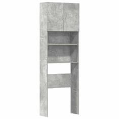 Vidaxl omara za pralni stroj Betonsko siva 64x24x190 cm Inženirski les