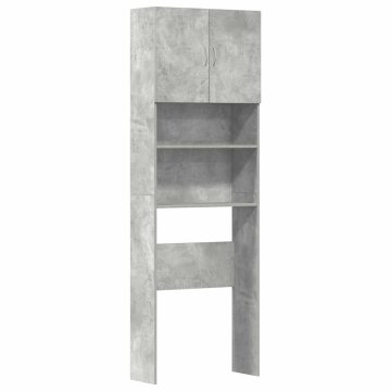 Vidaxl omara za pralni stroj Betonsko siva 64x24x190 cm Inženirski les