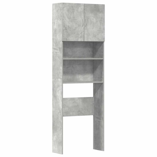 Vidaxl omara za pralni stroj Betonsko siva 64x24x190 cm Inženirski les