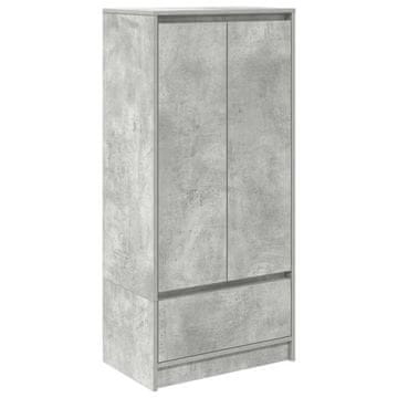 Vidaxl Omarica z predalom betonsko siva 55,5x34x119,5cm inženirski les