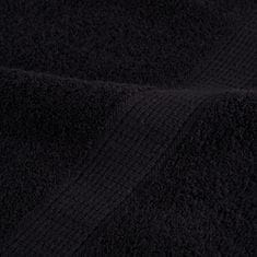 Vidaxl Komplet brisač iz bombaža 8-delni SOLUND črna 600 gsm