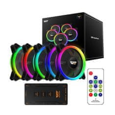 MojPlanet Komplet računalniških ventilatorjev ARGB DR12 Pro 5v1 120x120 (črn)