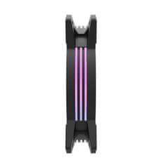 MojPlanet Komplet računalniških ventilatorjev C6, RGB, 3v1 120x120 (črn)