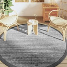 Vidaxl Zunanja preproga ARAKIL siva Ø200 cm PP