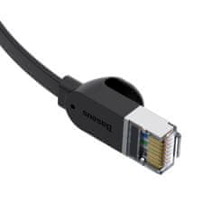 MojPlanet Cat 6 UTP Ethernet RJ45 Cable Flat 8 m črna