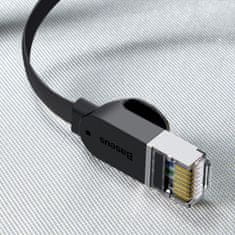 MojPlanet Cat 6 UTP Ethernet RJ45 Cable Flat 8 m črna