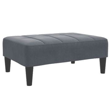 Vidaxl Stolček za noge temno siv 77x55x31 cm žamet
