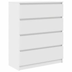 Vidaxl Komoda bela 80x35x99 cm inženirski les