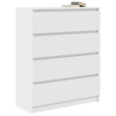 Vidaxl Komoda bela 80x35x99 cm inženirski les