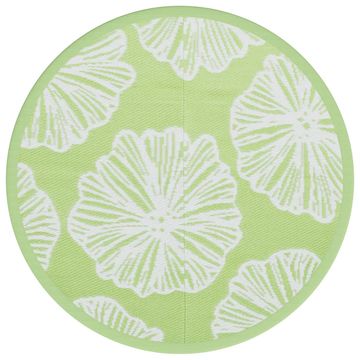 Vidaxl Zunanja preproga ARAKIL zelena Ø200 cm PP