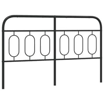 Vidaxl Kovinsko nadomestno vzglavje črno 150 cm