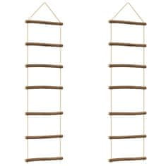 Vidaxl Stenske dekoracije v obliki lestve 2 kosa 30x100cm Naravna veja
