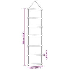 Vidaxl Stenske dekoracije v obliki lestve 2 kosa 30x100cm Naravna veja