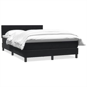 Vidaxl Box spring postelja z vzmetnico črna 160x210 cm žamet