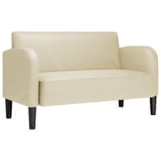 Vidaxl Loveseat kavč krem 110 cm umetno usnje