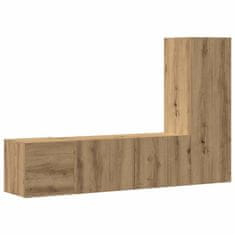 Vidaxl 3 kosi stenske TV omarice Artisan Oak Engineered Wood