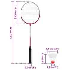 Vidaxl Badminton set z 4 loparji in mrežo 620x151 cm