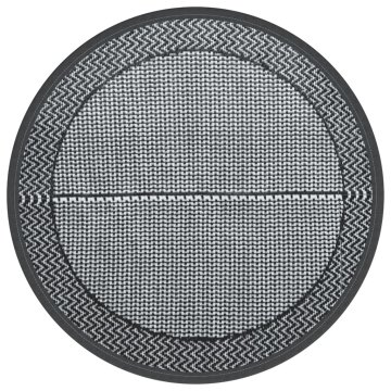 Vidaxl Zunanja preproga ARAKIL siva Ø200 cm PP