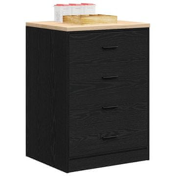 Vidaxl vidaXL Omara za shranjevanje v garaži črna 60x51x85 cm