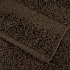 Vidaxl Komplet brisač iz bombaža 12-delni SOLUND rjava 600 gsm