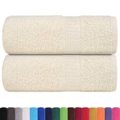 Vidaxl Brisače 2 kos krem 30x30 cm 360 gsm 100% bombaž