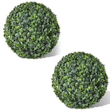 Vidaxl Dekorativni pušpan krogli 2 kosa 35 cm