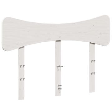 Vidaxl Vzglavje bela 120 cm trdna borovina