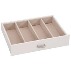 Vidaxl Jewellery Box 5-Layer z ogledalom zaklenljiv Bela