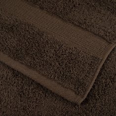 Vidaxl Komplet brisač iz bombaža 6-delni SOLUND rjava 600 gsm