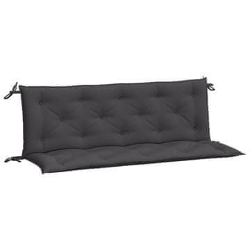 Vidaxl Blazina za vrtno klop 2 kosa antracit 150x50x7cm oxford tkanina
