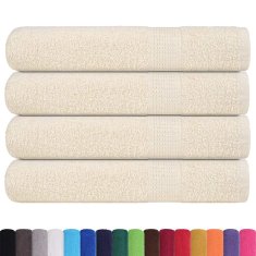 Vidaxl Brisače za savno 4 kos krem 80x200 cm 360 gsm 100% bombaž