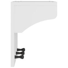Vidaxl Stenski obešalnik za plašče SANDNES bela 43x30x42 cm les bor