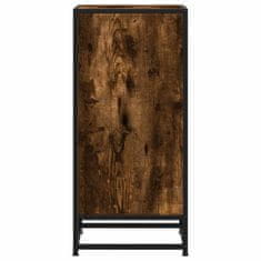 Vidaxl Komoda dimljeni hrast 35,5x35x76 cm inženirski les in kovina