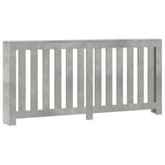 Vidaxl Pokrov za radiator betonsko siv 175x20x82 cm inženirski les