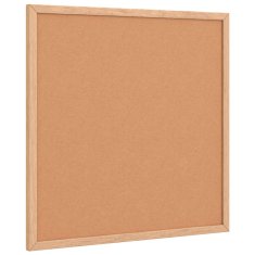Vidaxl Tabla iz plute z okvirjem iz masivnega borovega lesa 40x40 cm