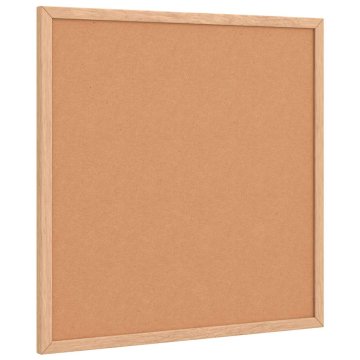 Vidaxl Tabla iz plute z okvirjem iz masivnega borovega lesa 40x40 cm