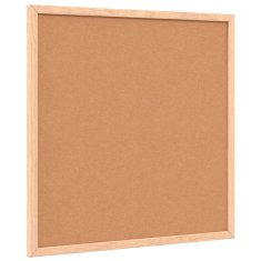 Vidaxl Tabla iz plute z okvirjem iz masivnega borovega lesa 40x40 cm