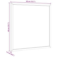Vidaxl Tabla iz plute z okvirjem iz masivnega borovega lesa 40x40 cm