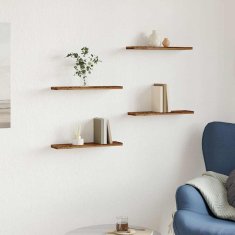 Vidaxl Stenska polica 4 kosi starinski les 40x20x1,5 cm inženirski les