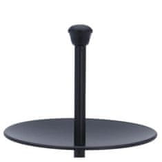 Vidaxl 3-nadstropno servirno stojalo 36,5 cm mat črno